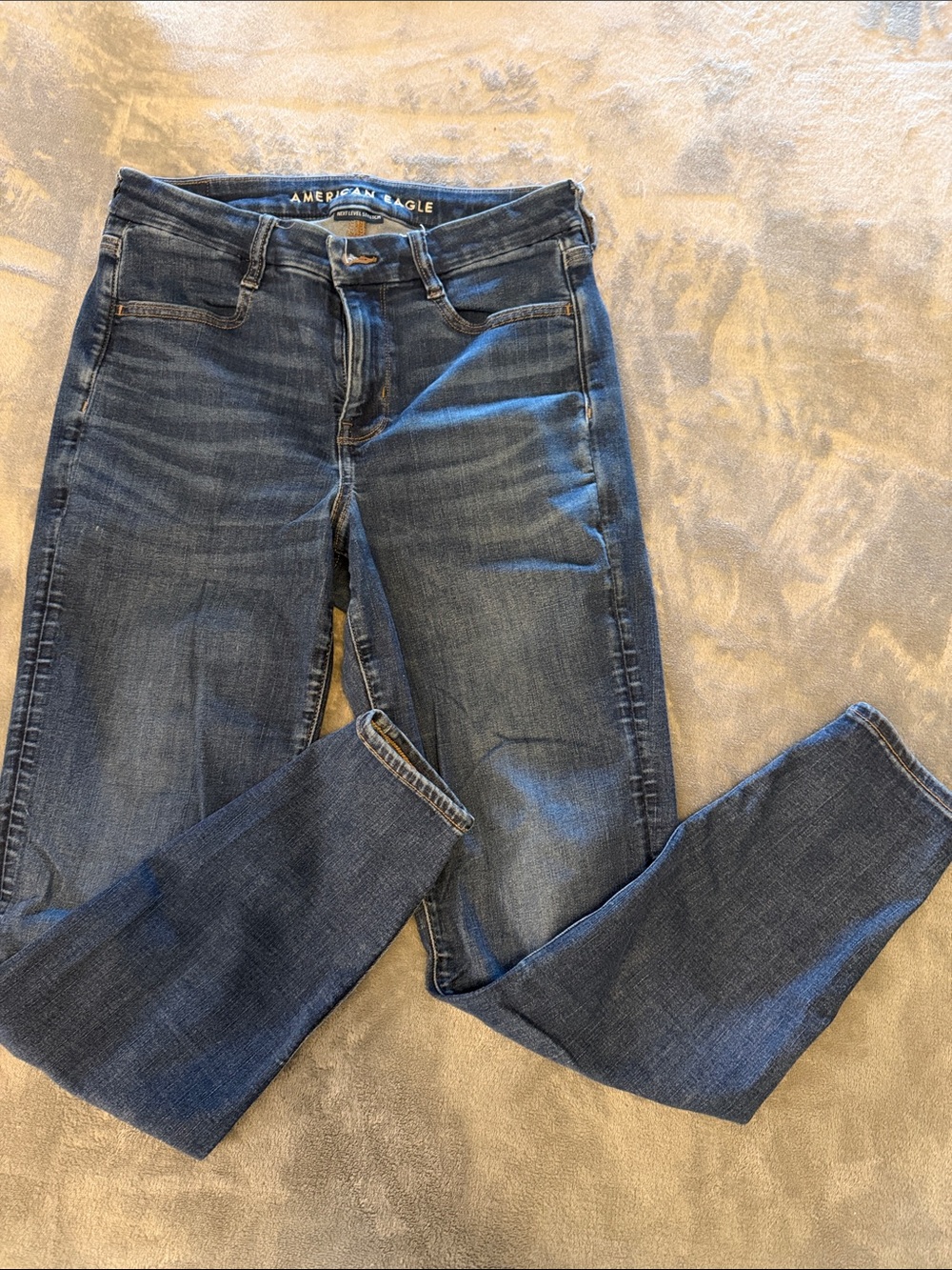 American Eagle Outfitters Women's Dark Indigo Curvy High Rise Jeggings 8R
